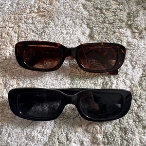 Stylish Tortoise and Black Sunglasses Set
